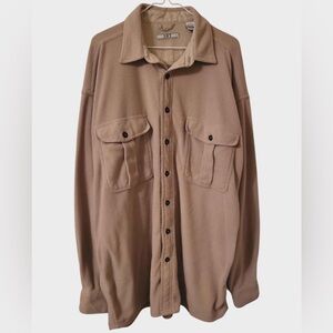 Men's Tan Casual Button Down Shirt